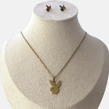 Rabbit Stainless Steel Jewelry Set