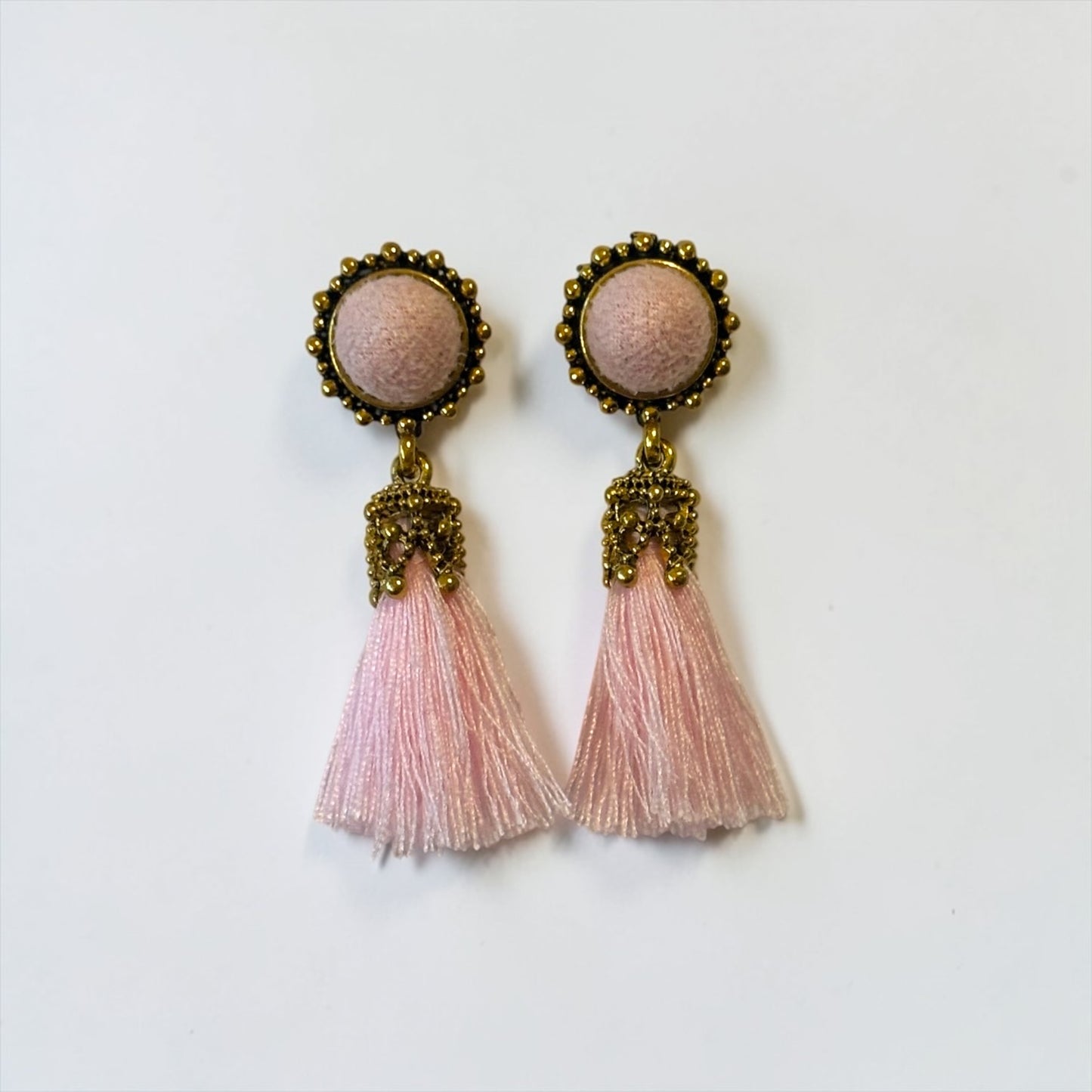 Vintage Women Velvet Pink Earrings