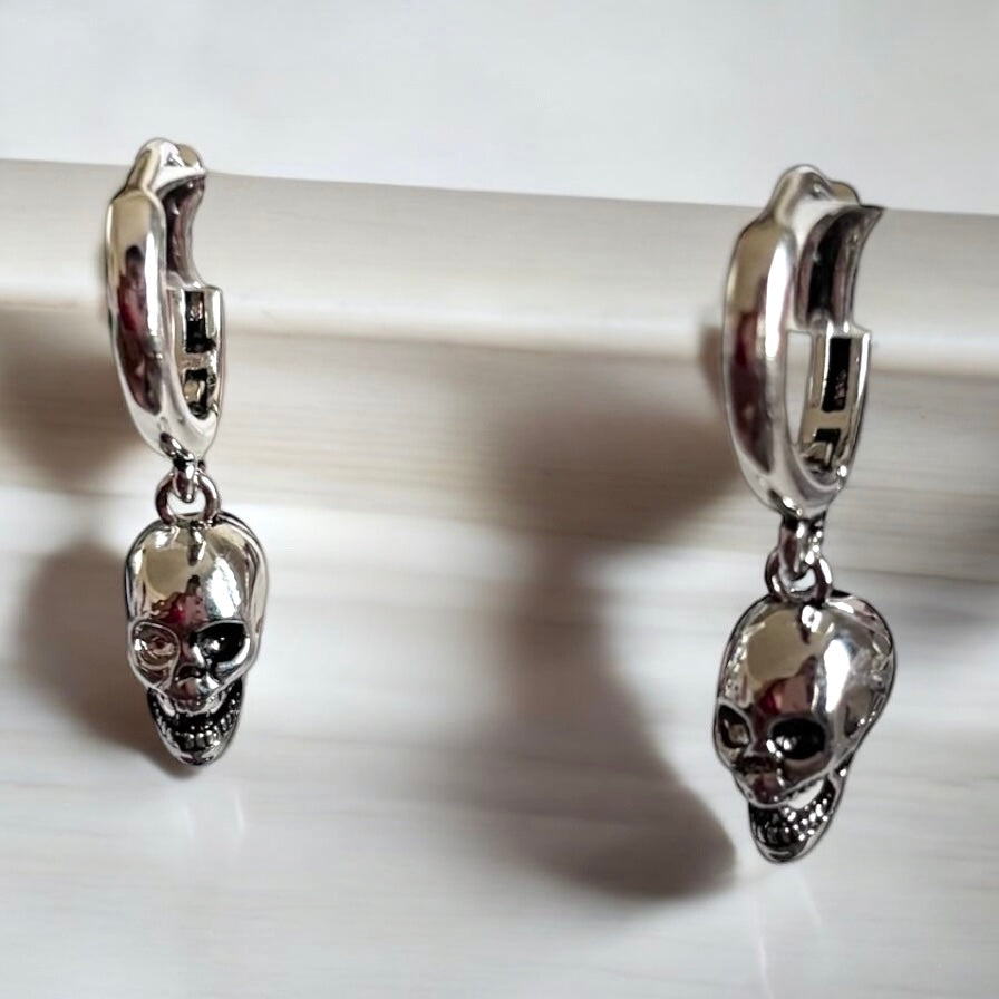 Small Skull Hoop Earring