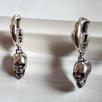 Small Skull Hoop Earring
