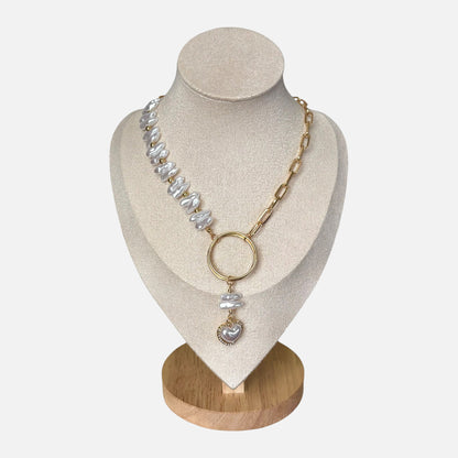 Gold Heart Shape Choker Necklace