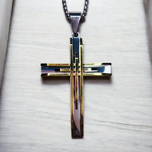 Men Stainless Steel Cross Pendant
