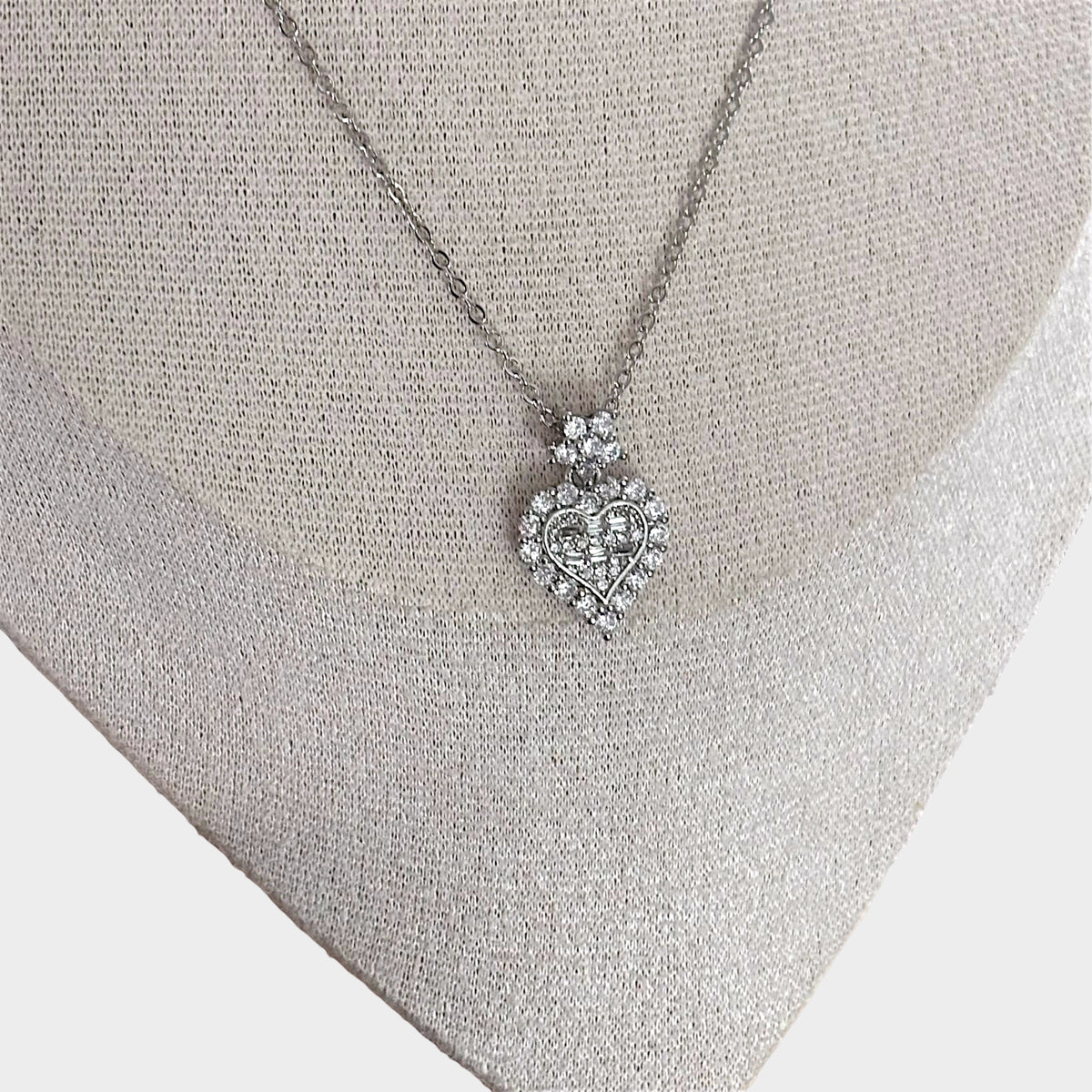 Silver Heart Pendant Necklace