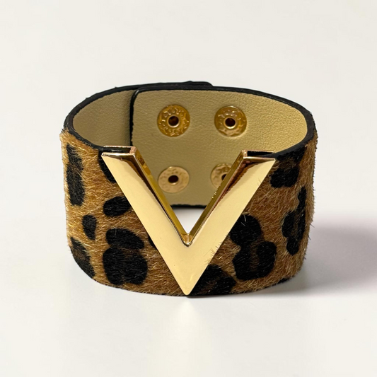 V Shape Wide Charm Cuff Wrap Bracelet