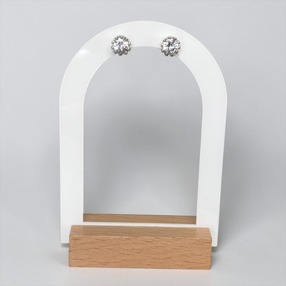 Crown Silver Stud Earrings
