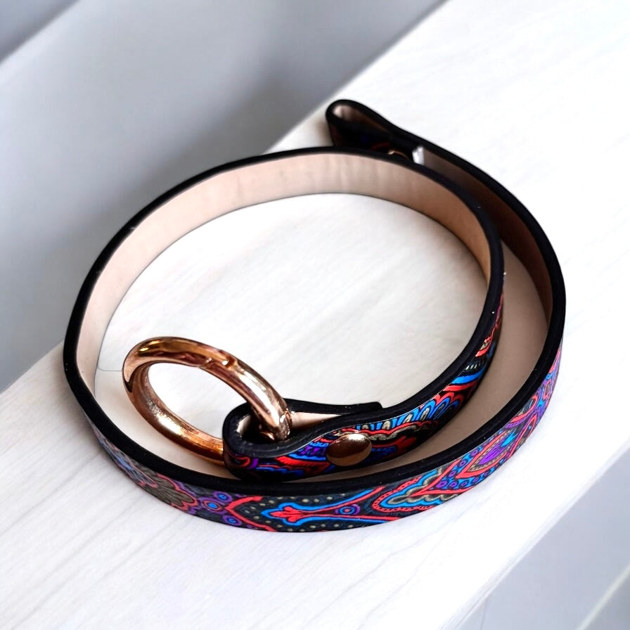 Pulsera de cuero multicolor para mujer