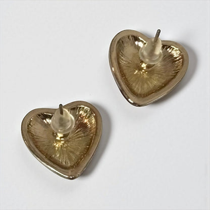 Bold Dark Burgundy Heart Charm Earrings