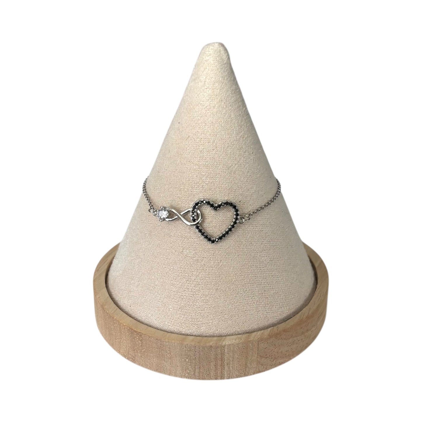 Pulsera de plata con dije de corazón