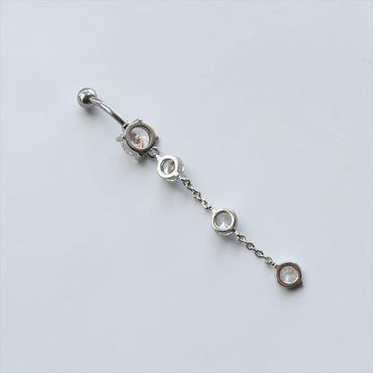 Triple Drop Crystal Belly Button Ring