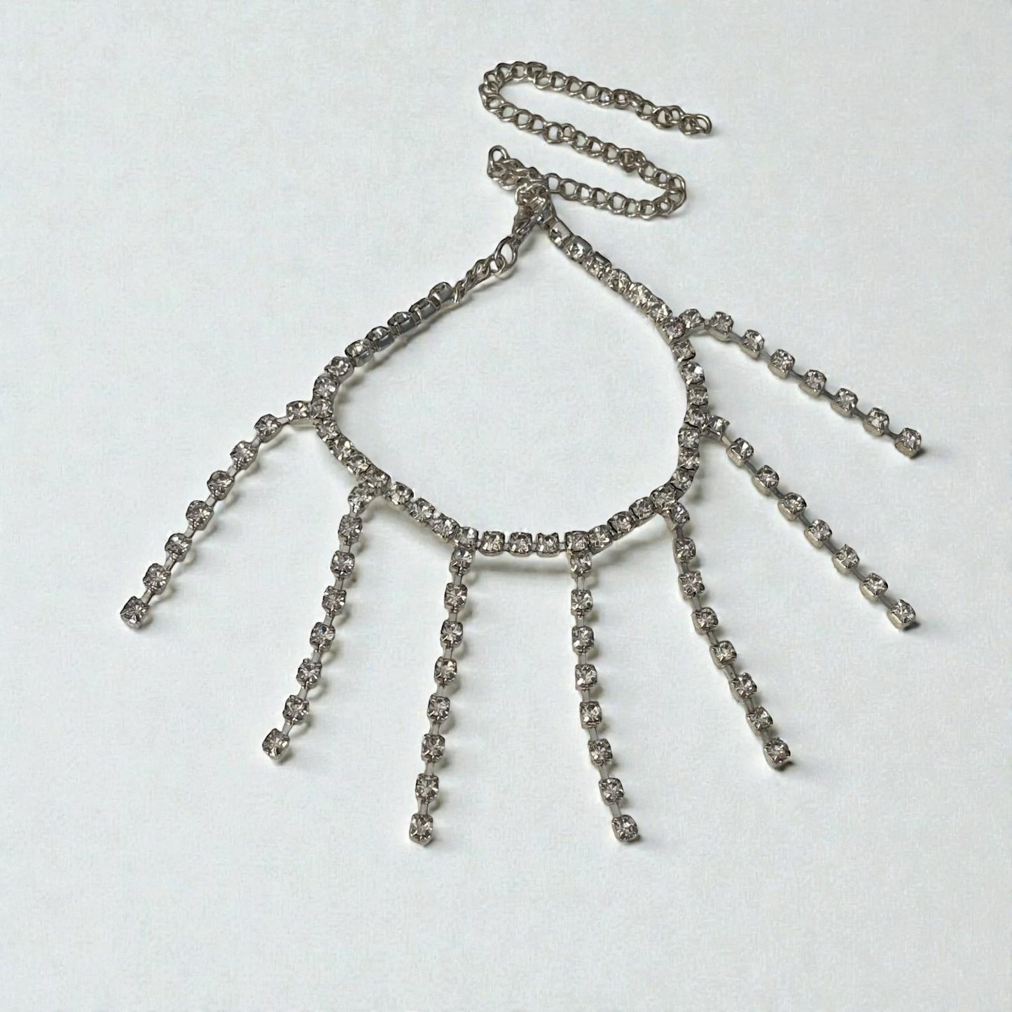 Long Tassel Rhinestone Ankle Bracelet