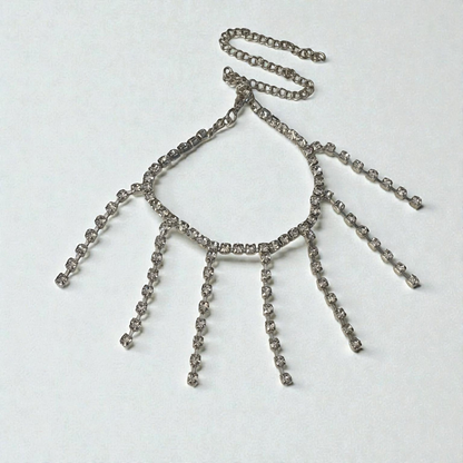 Long Tassel Rhinestone Ankle Bracelet