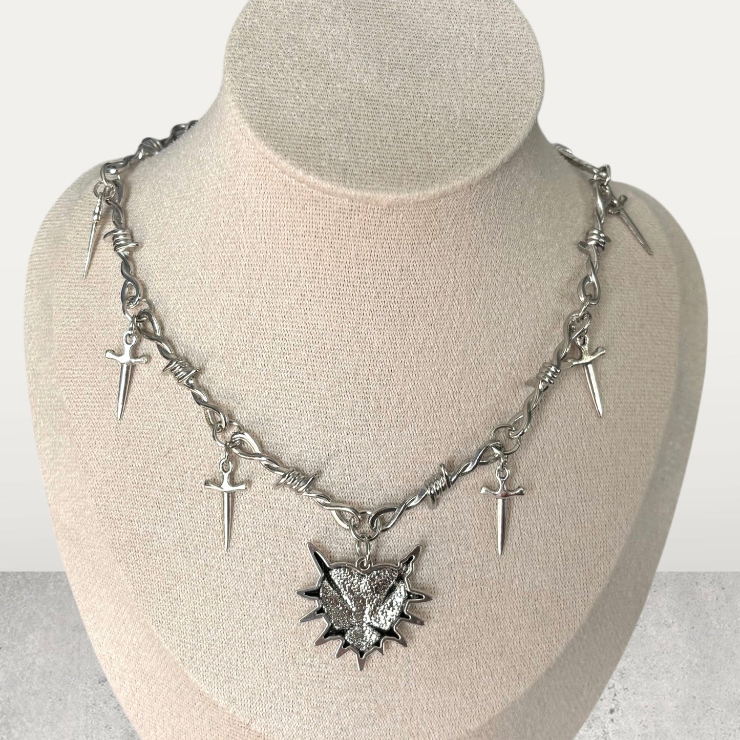 Punk Red Heart Choker