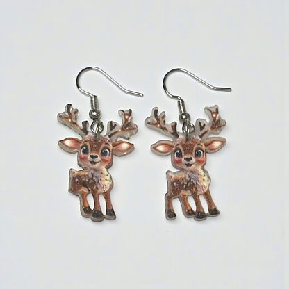 Small Elk Acrylic Earring
