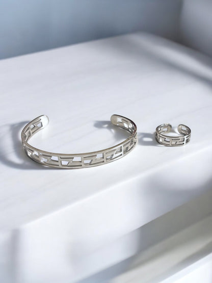 Ring & Cuff Bangle Set