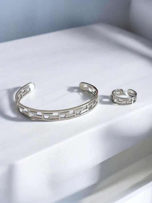 Ring & Cuff Bangle Set