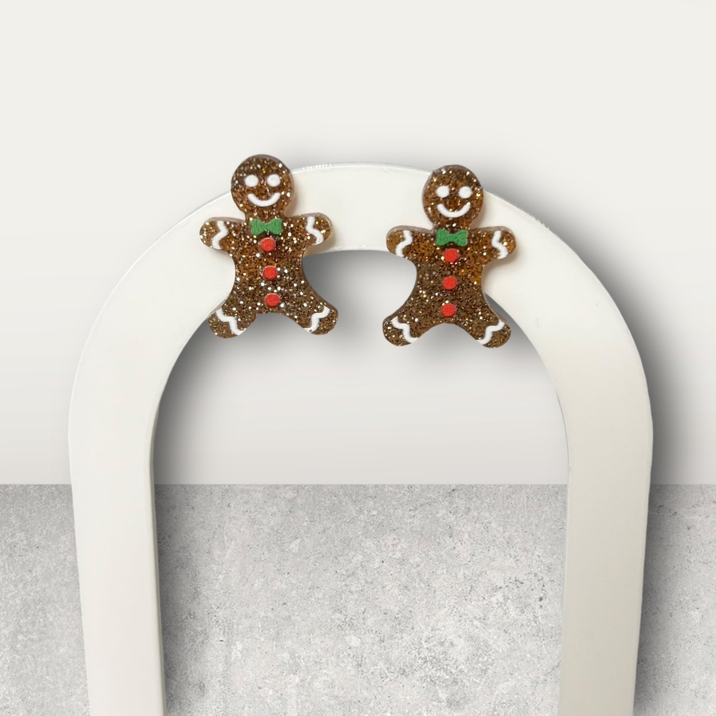 Gingerbread Man Stud Earring