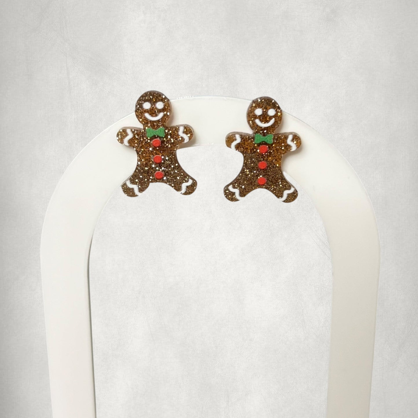 Gingerbread Man Stud Earring