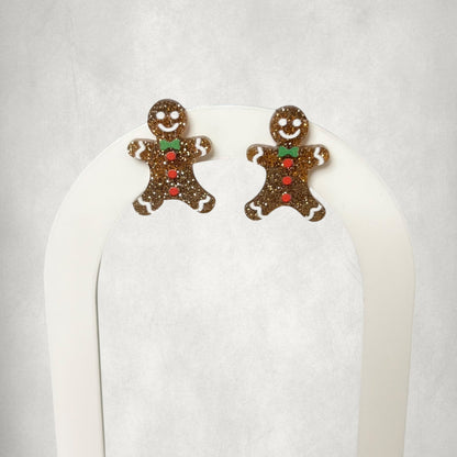 Gingerbread Man Stud Earring