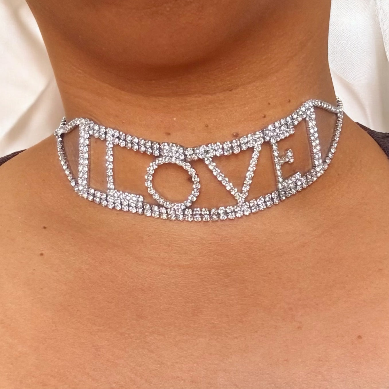 Gargantilla con diamantes de imitación