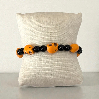 Skull Beaded Stretchable Bracelets