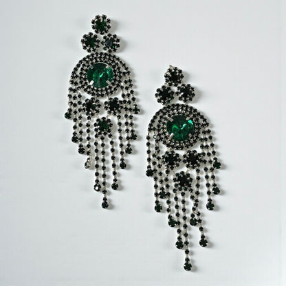 Big Crystal Tassel Elegant Earring
