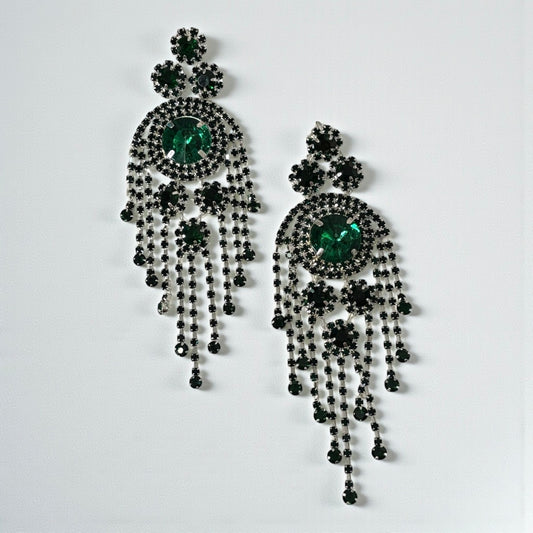 Big Crystal Tassel Elegant Earring