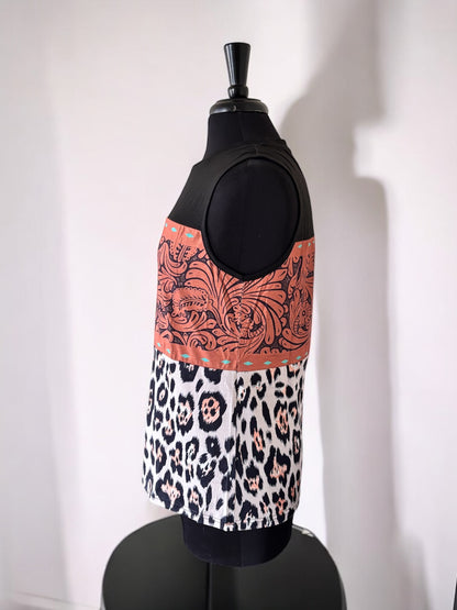Leopard Multi Color-Block T-shirt