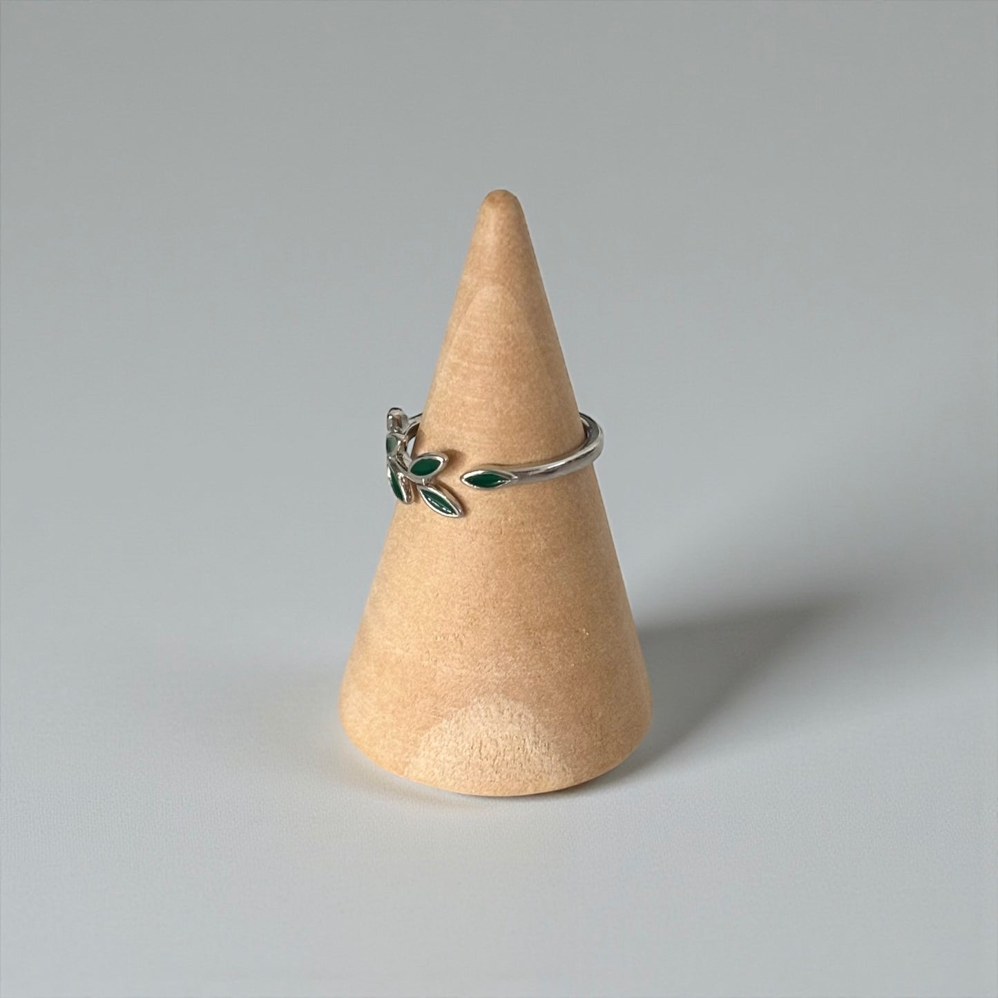 Adjustable Green Silver Toe Ring