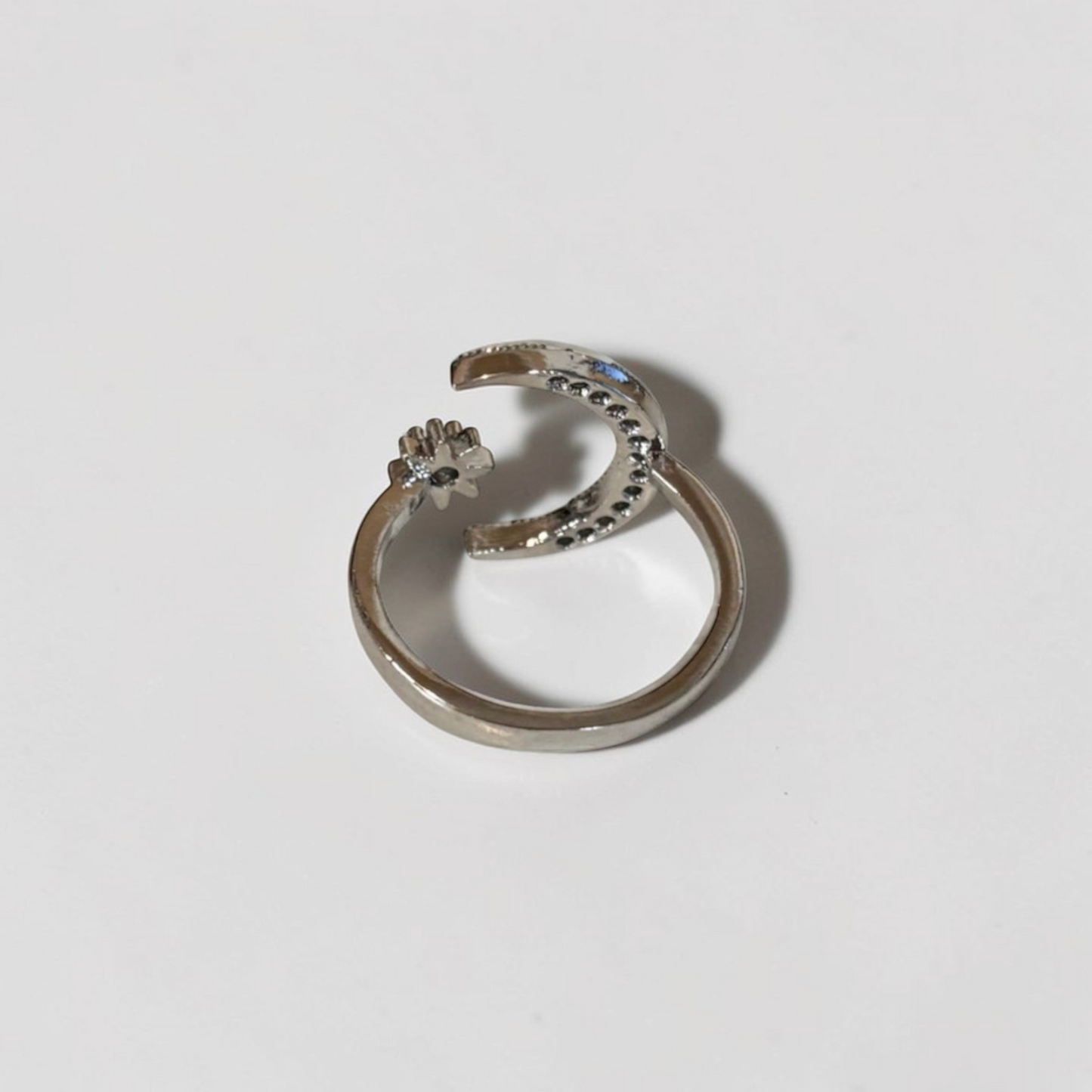 Moon Star Silver Adjustable Ring
