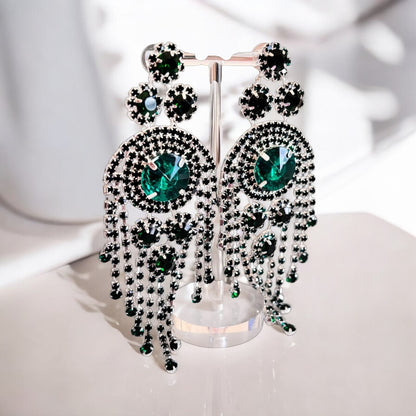 Big Crystal Tassel Elegant Earring