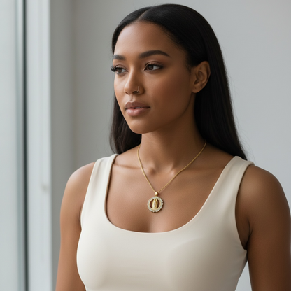 Virgin Mary Pendant Cuban Link Necklace