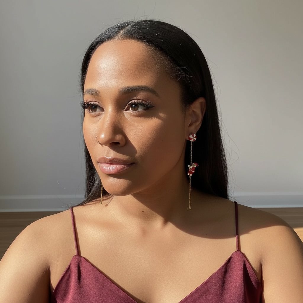 Santa Claus Dangle Long Earring