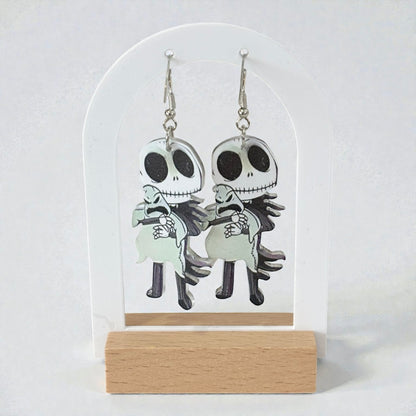 Acrylic Ghost Hug Drop Earrings