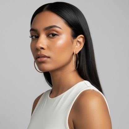 Rhinestone Big Hoop Earrings