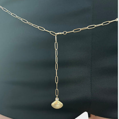 Gold Starfish & Seashell Back Body Chain