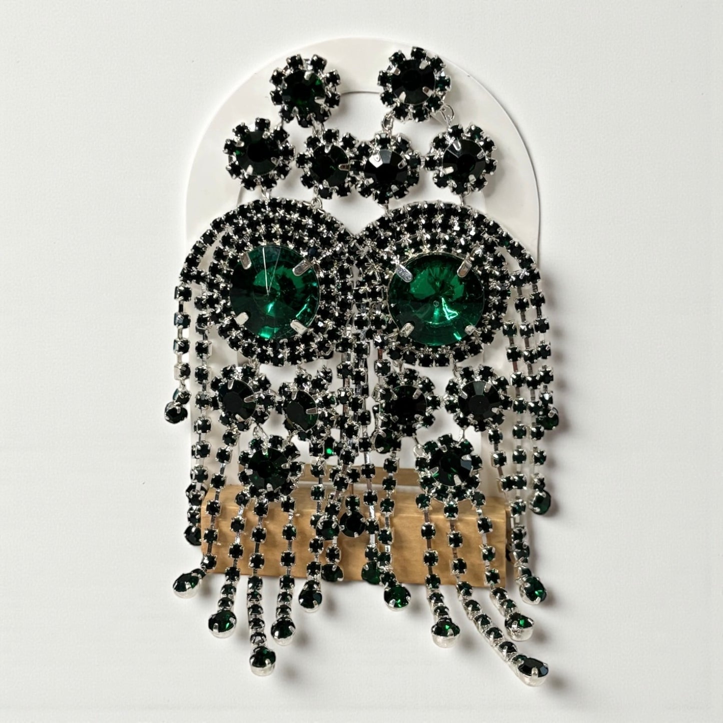 Big Crystal Tassel Elegant Earring