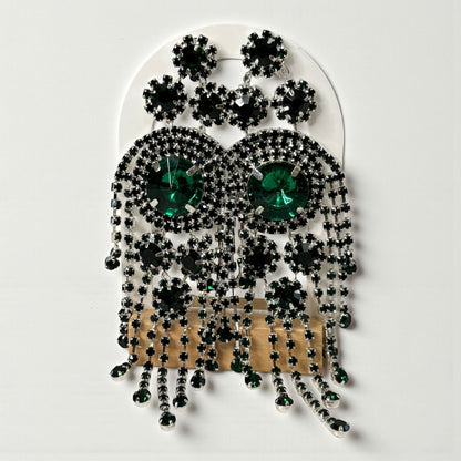 Big Crystal Tassel Elegant Earring