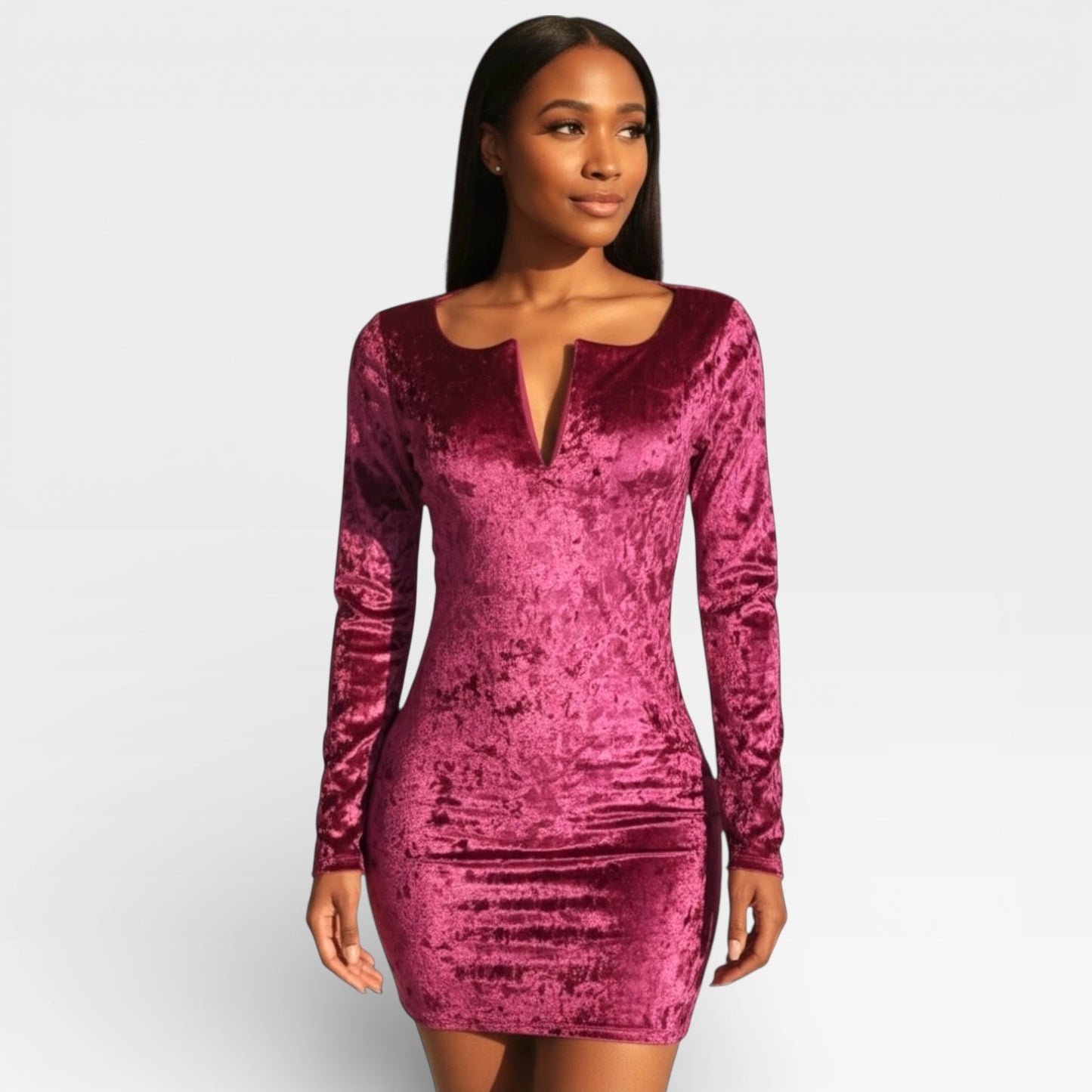 Velvet Off-Shoulder Mini Dress