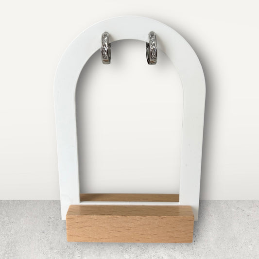 Small Zircon Hoop Earrings