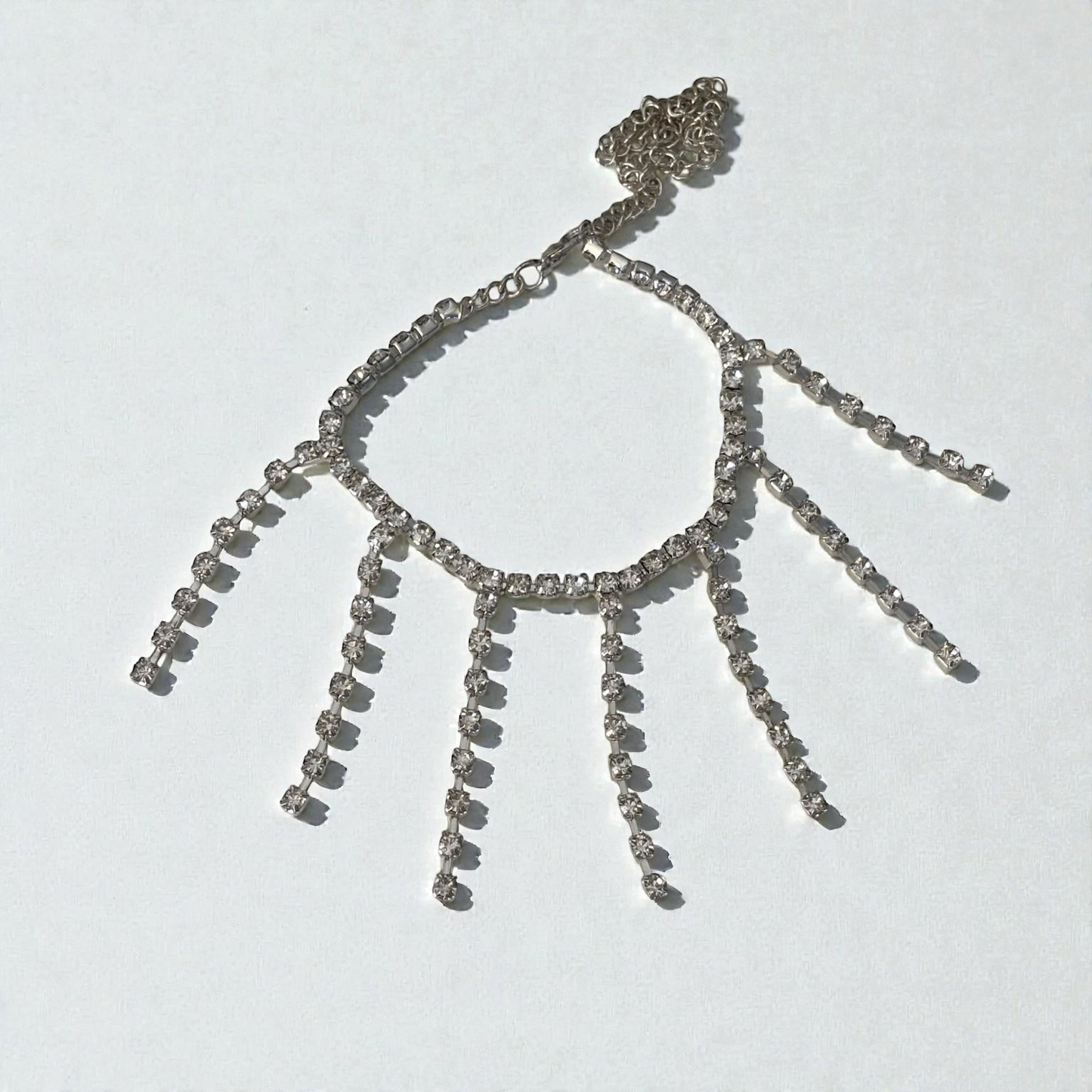 Long Tassel Rhinestone Ankle Bracelet