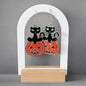 Black cat Over Pumpkin Earring