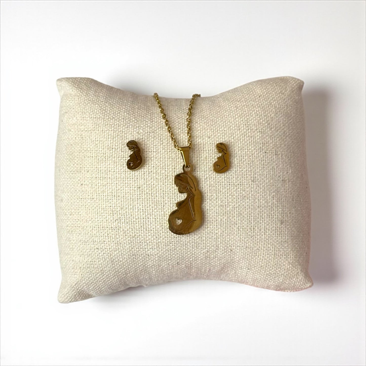 Expecting Mom Earring and Necklace Set
