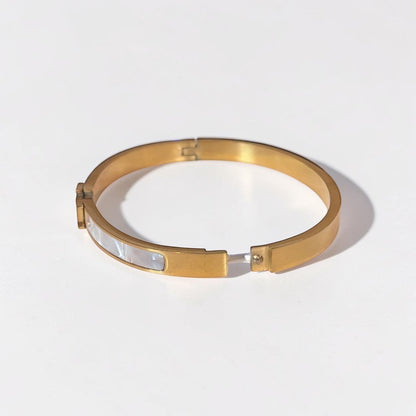 Luxurious Titanium Steel Bangle Bracelet