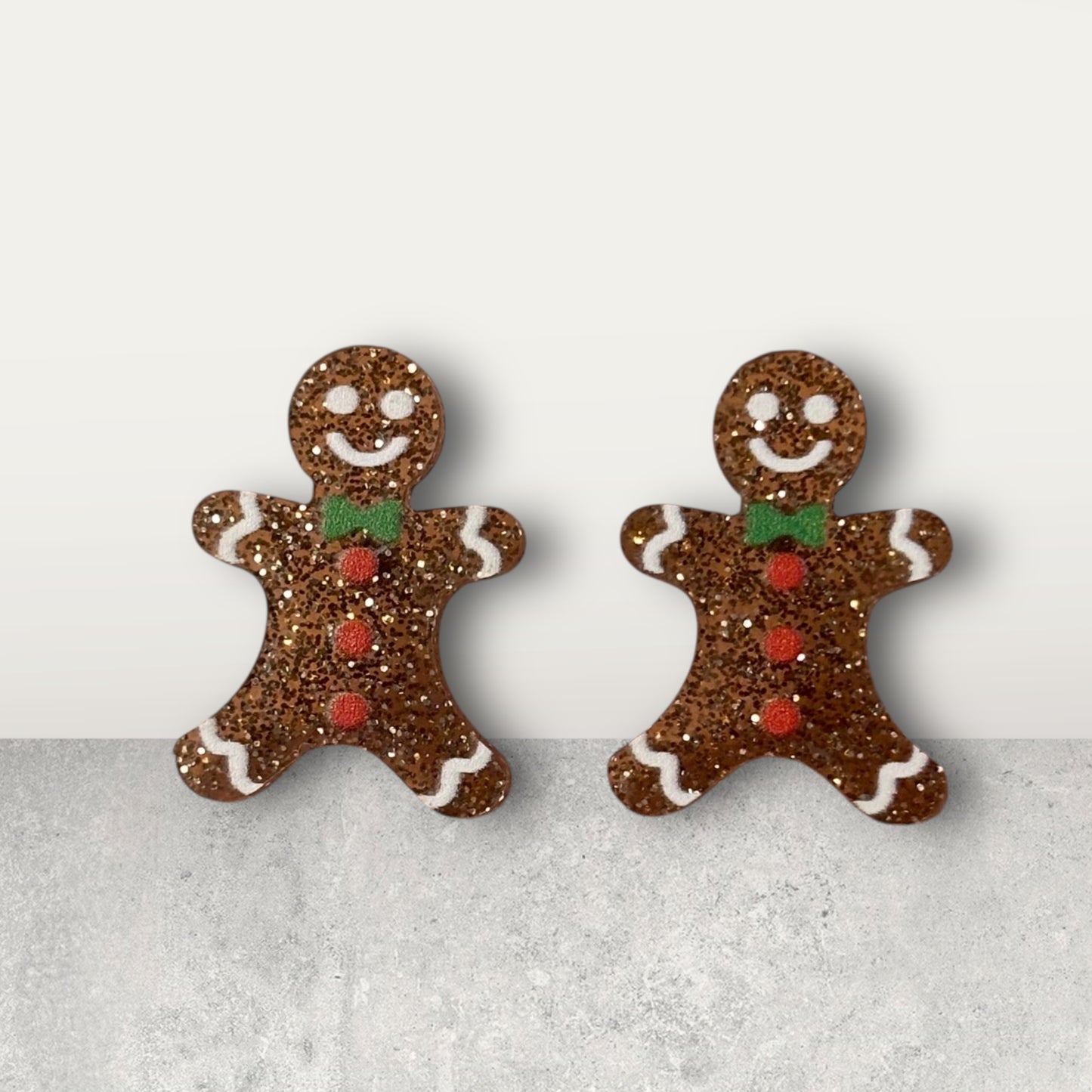 Gingerbread Man Stud Earring
