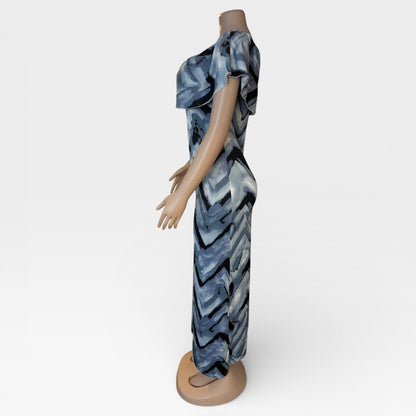 Vestido largo azul marino maxi para mujer