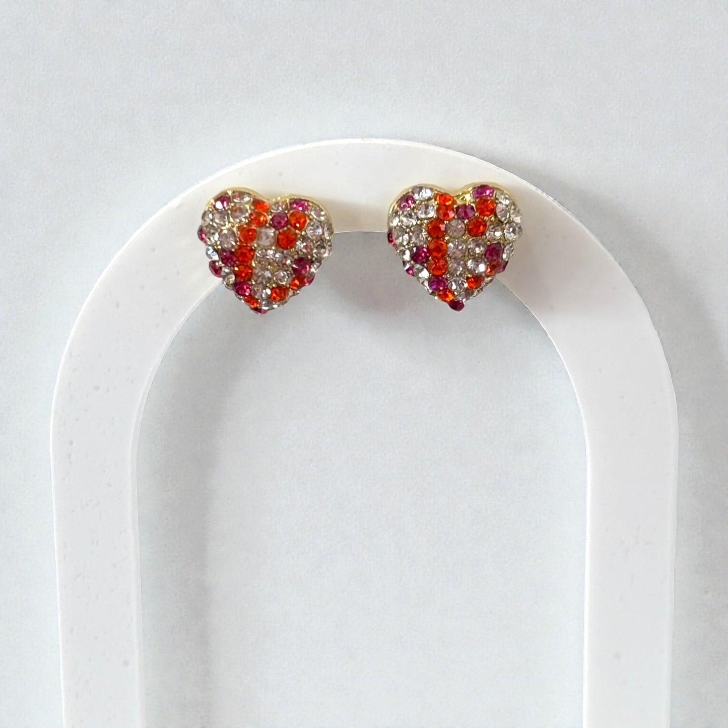 Shiny Heart Shape Ear Studs