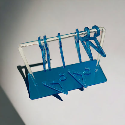 8 Pcs Blue Hanger Shaped Earrings Display
