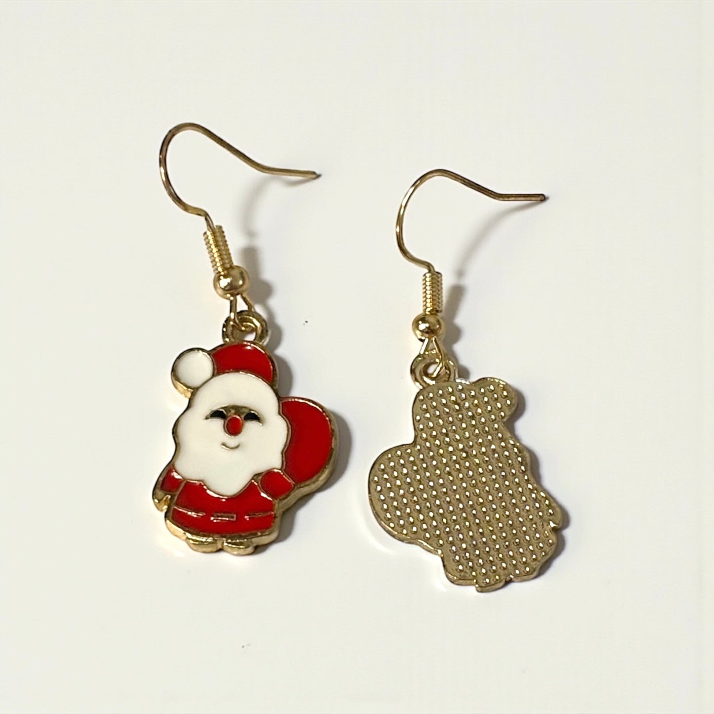 Santa With Red Gift Bag Mini Earrings