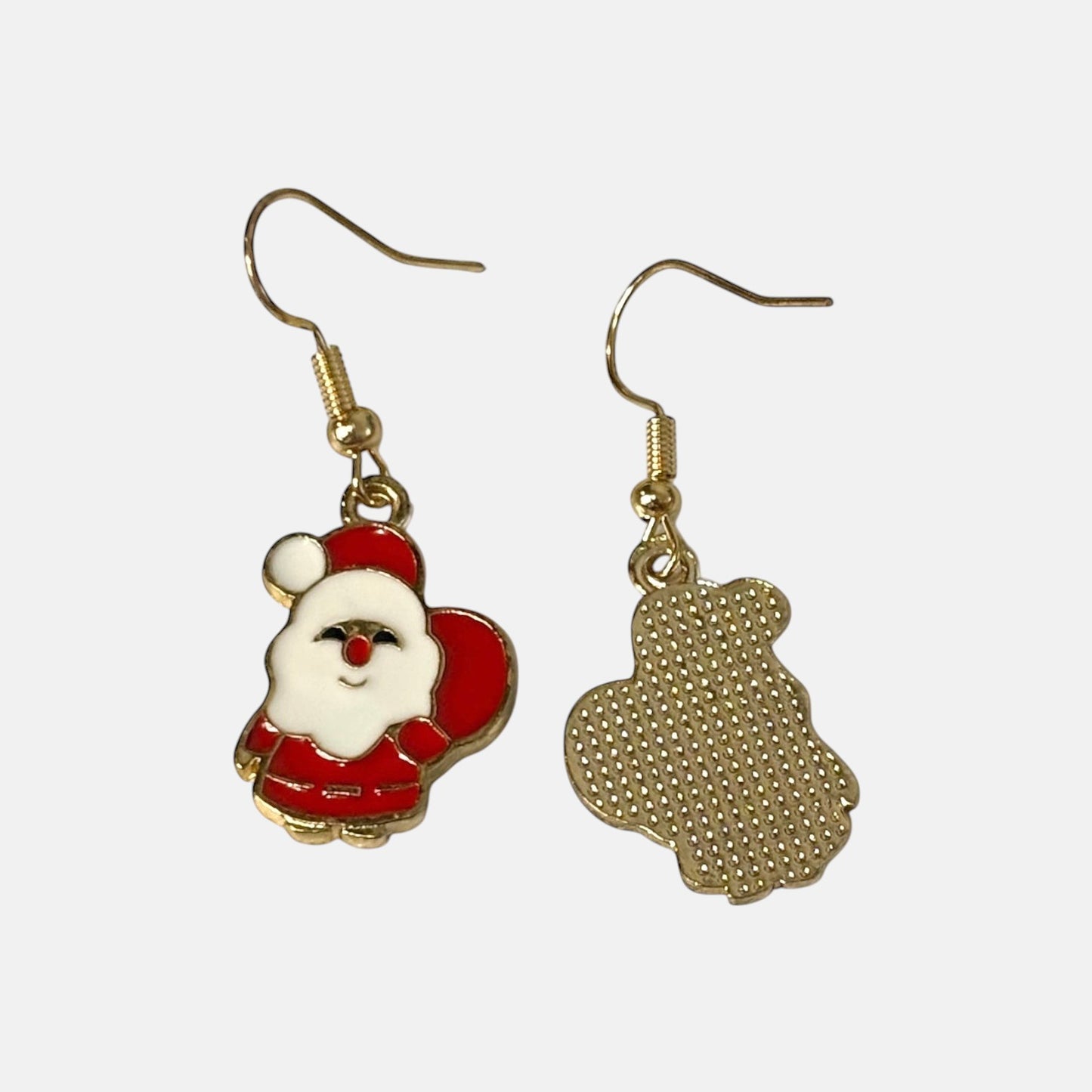 Santa With Red Gift Bag Mini Earrings