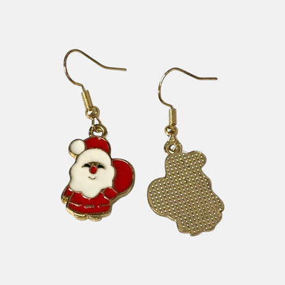 Santa With Red Gift Bag Mini Earrings
